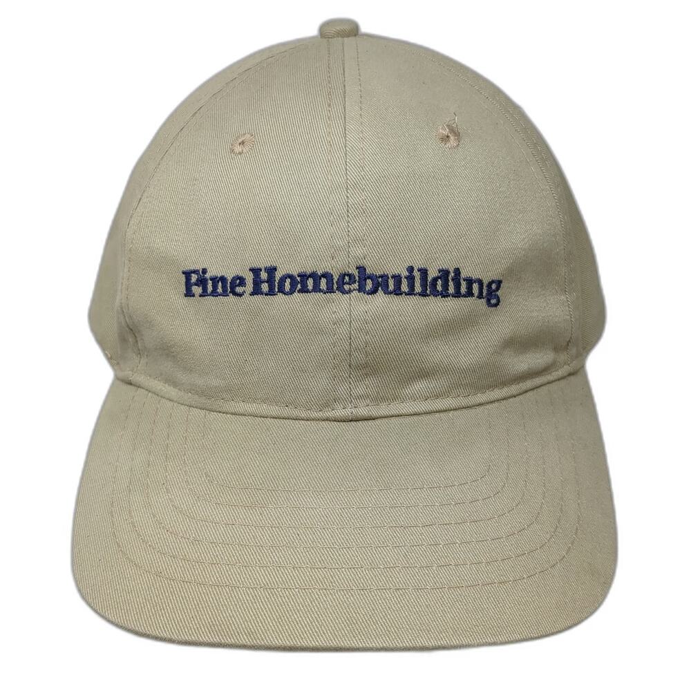 HeadShot Fine Homebuilding Baseball Cap Beige Blue One Size Slideback Cotton Hat